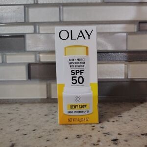 OLAY Dewy Glow Sunscreen Stick SPF 50 - White and Yellow